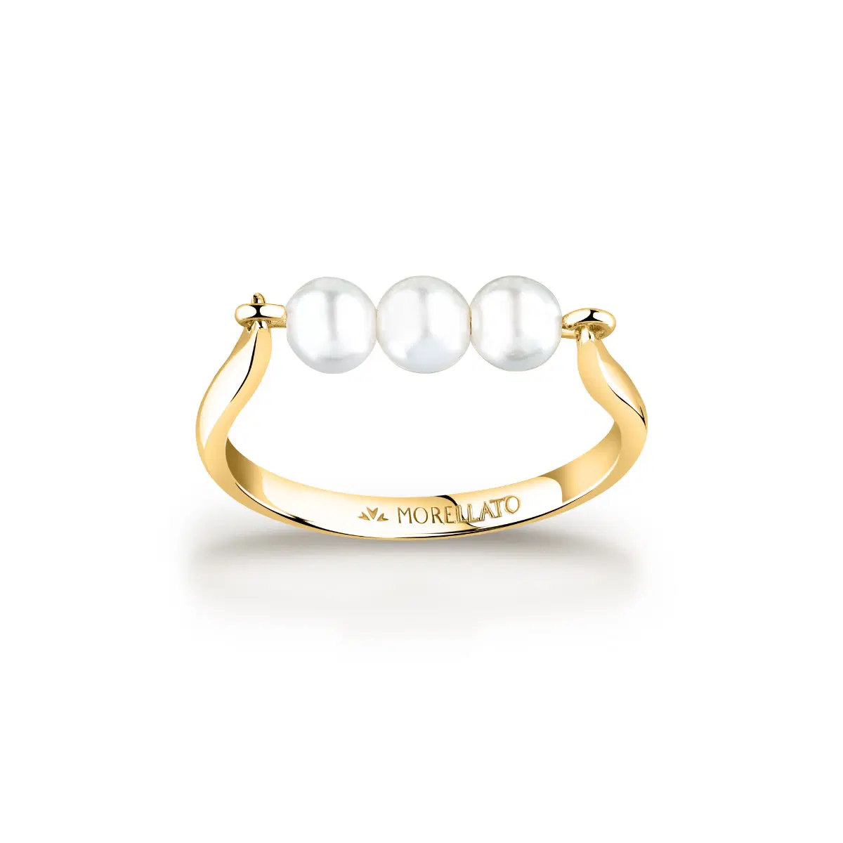 Morellato Perle ladies Ring steel gold size 14