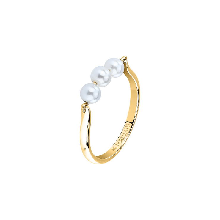 Morellato PERLE ladies ring steel gold with MOP size 18