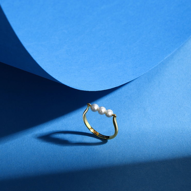 Morellato PERLE ladies ring steel gold with MOP size 16