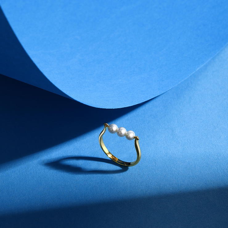 Morellato PERLE ladies ring steel gold with MOP size 18