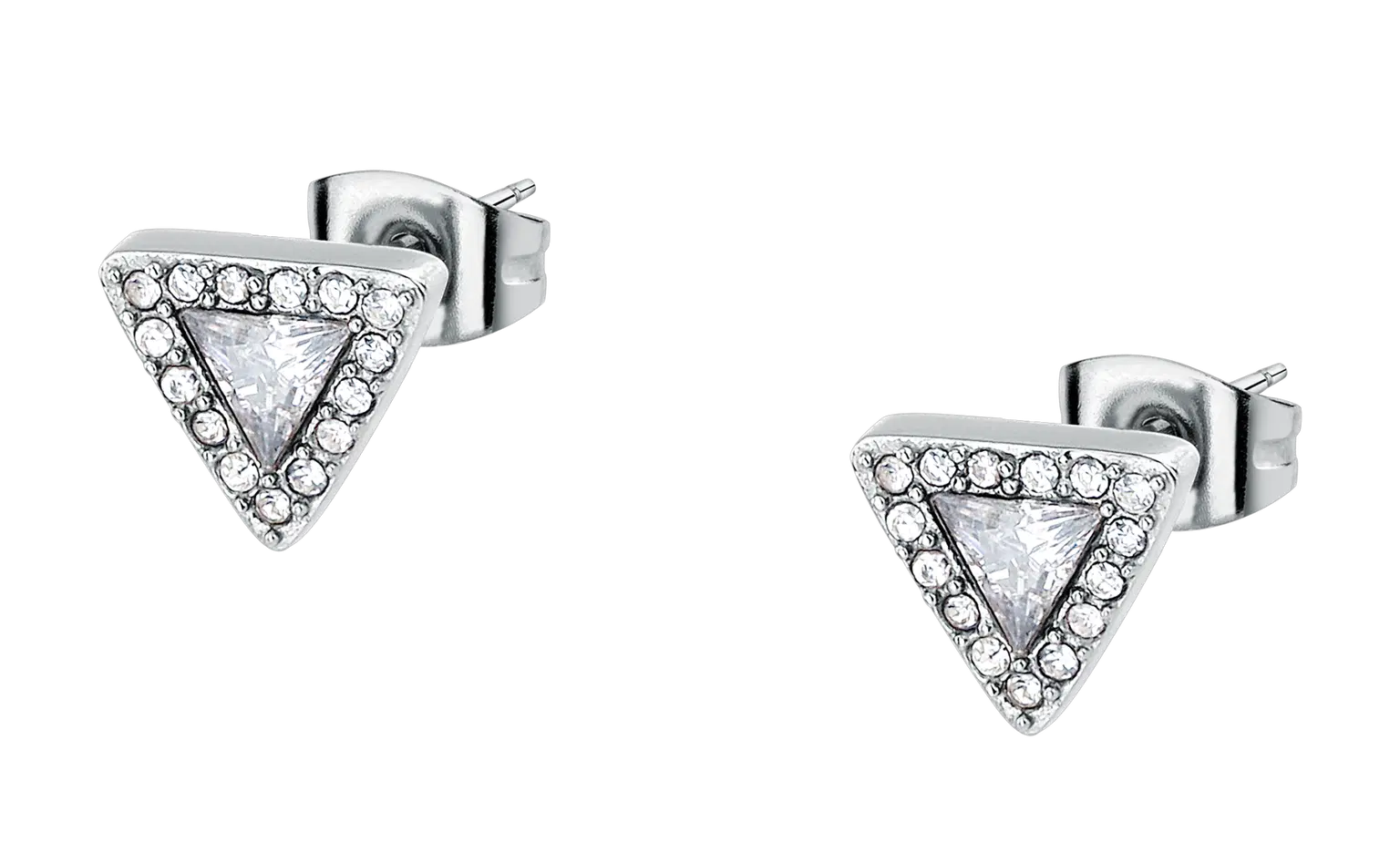 Morellato Trilliant earring for women silver with crystal
