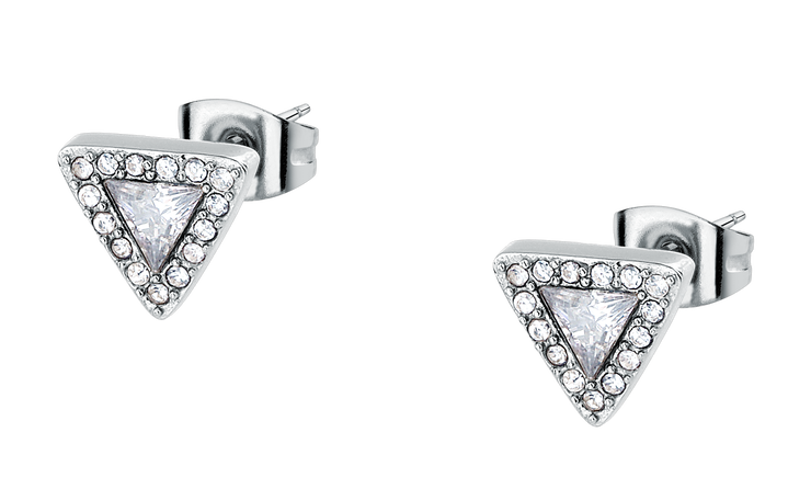 Morellato Trilliant earring for women silver with crystal
