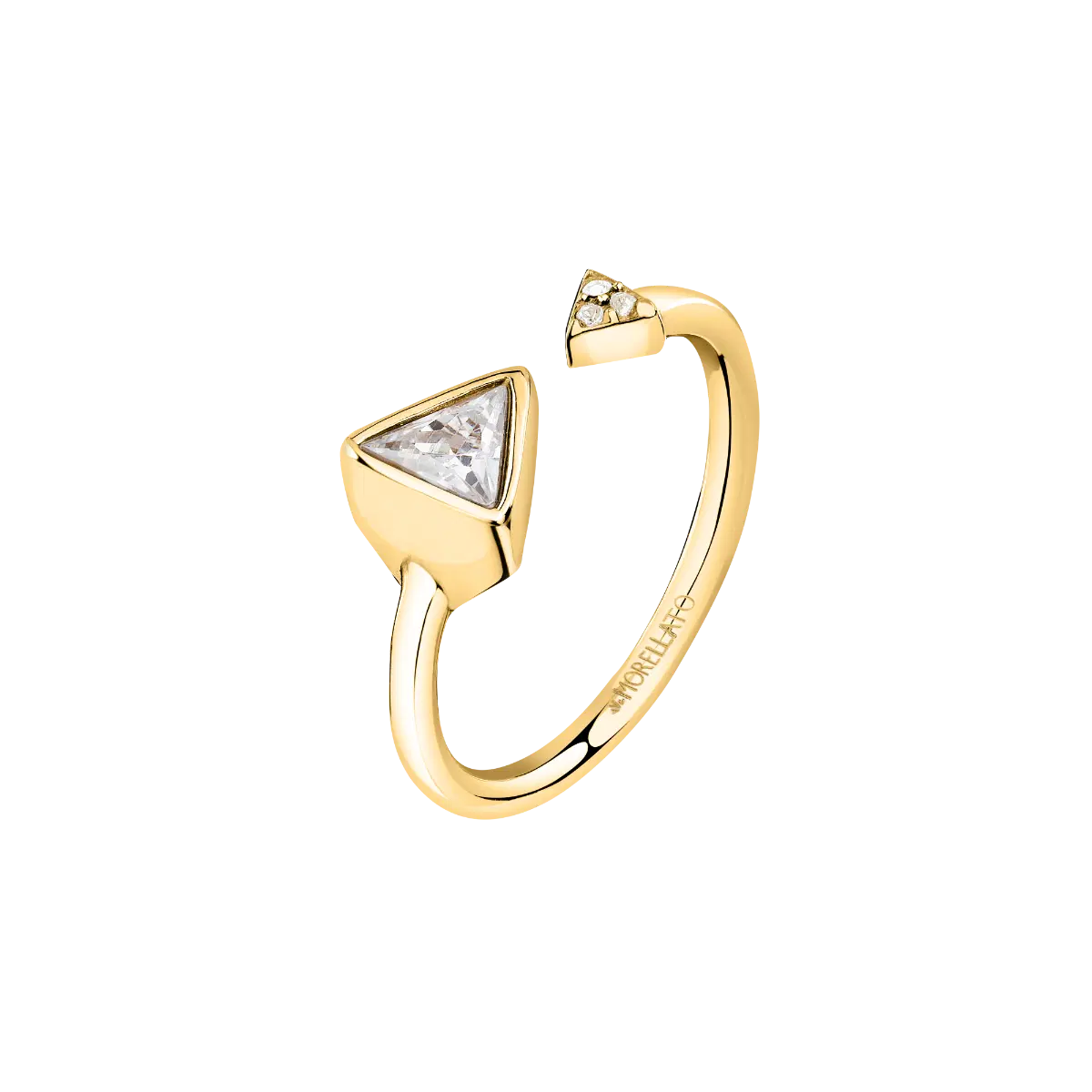 Morellato Trilliant ring for women gold with crystal size 16