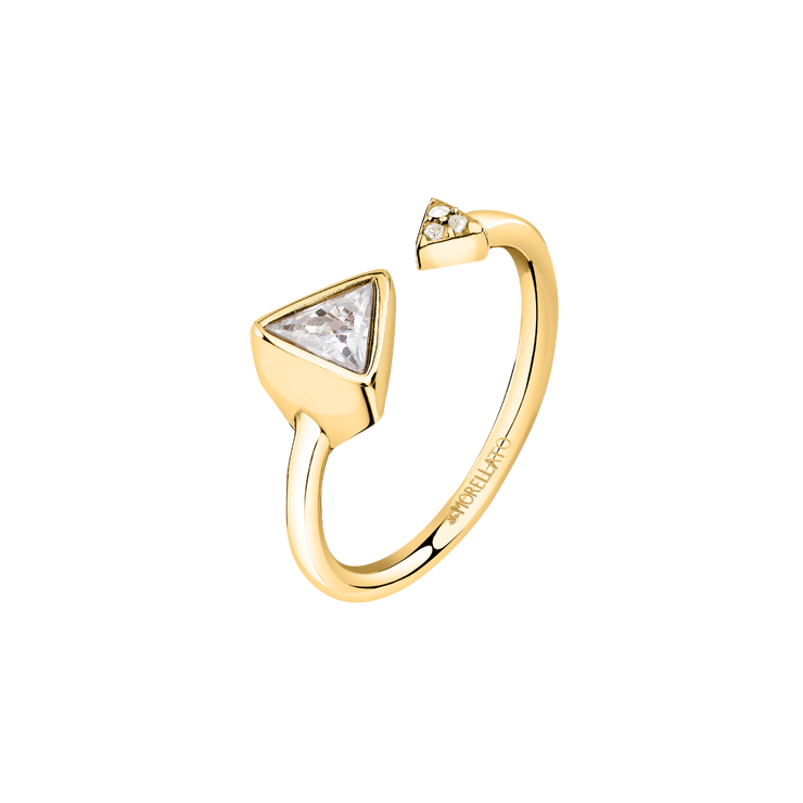 Morellato Trilliant ring for women gold with crystal size 18
