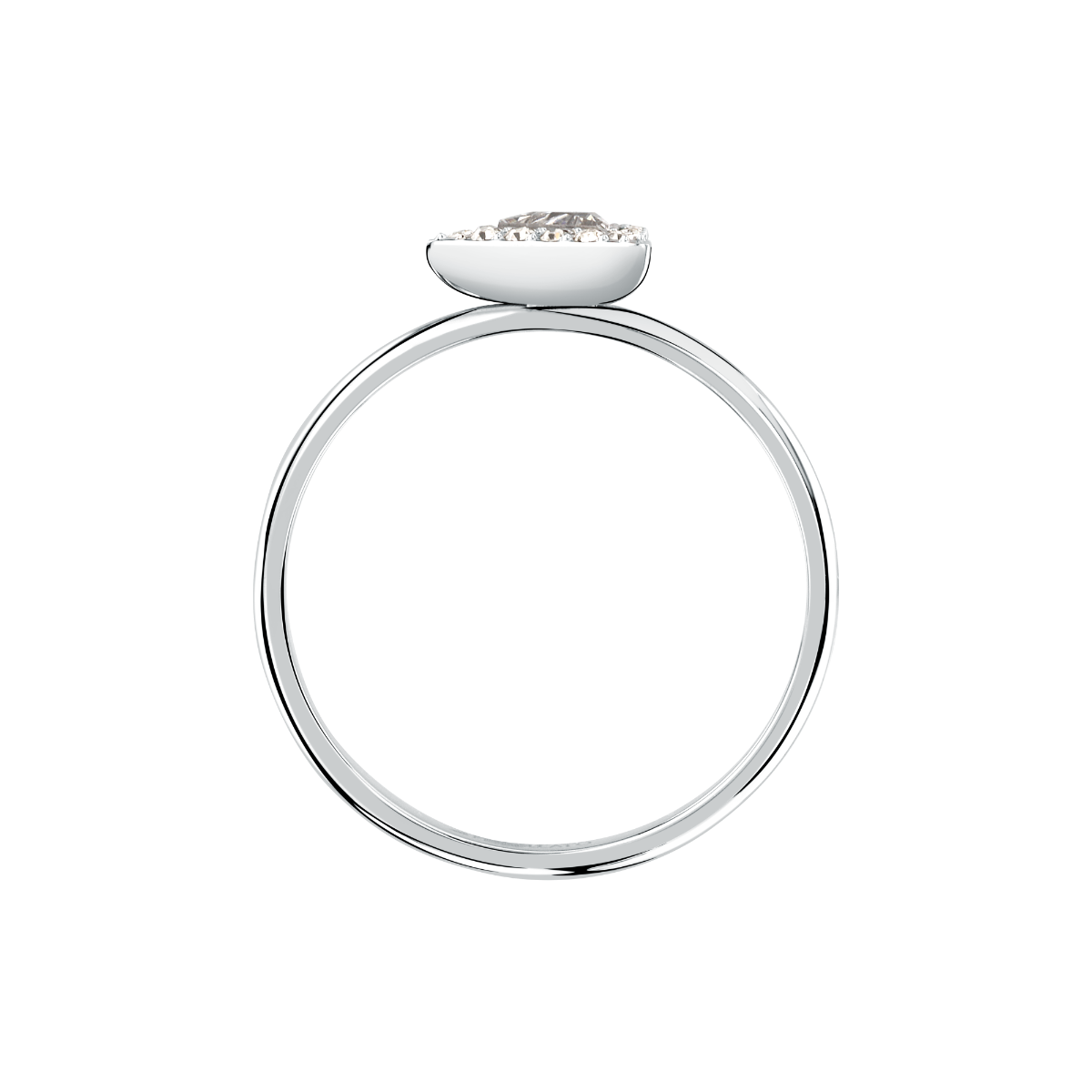 Morellato Trilliant ring for women silver with crystal size 14