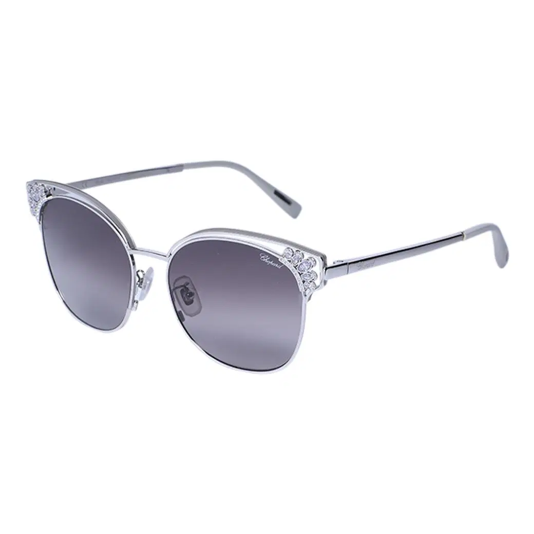 Chopard Women's Sunglasses - Silver Frame & Crystal