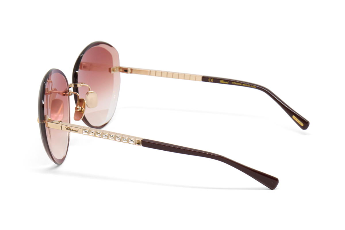 Chopard Women’s Sunglasses - Round Pink Gradient Lenses 