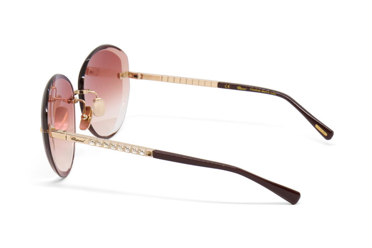 Chopard Women’s Sunglasses - Round Pink Gradient Lenses