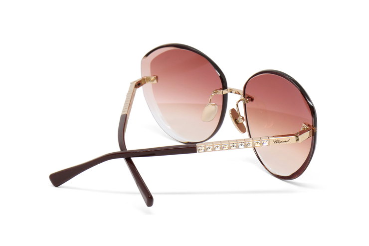 Chopard Women’s Sunglasses - Round Pink Gradient Lenses