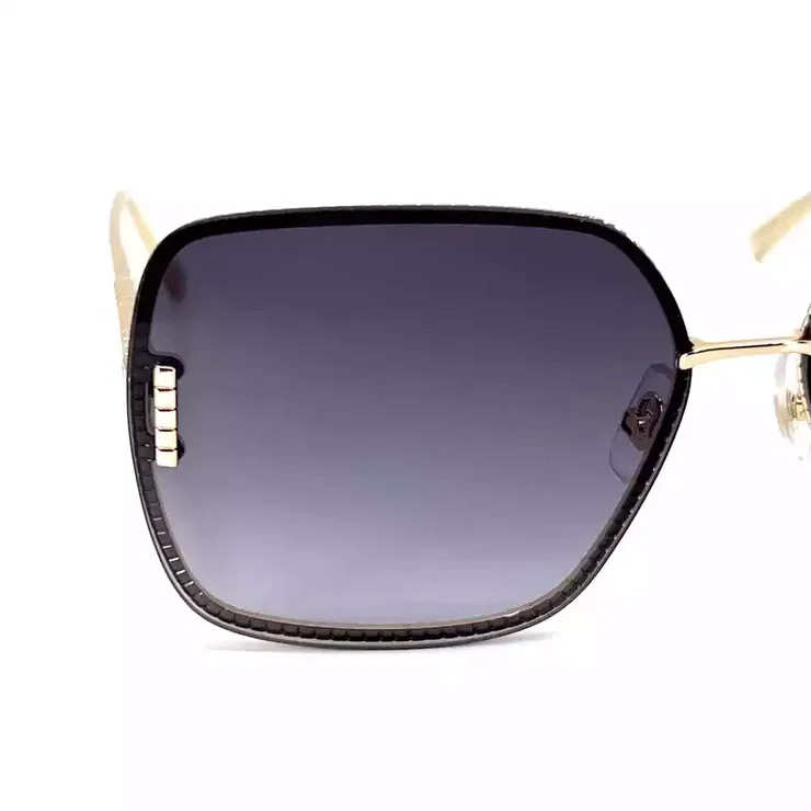 Chopard Women's Sunglass Gold Metal & Blue Gradient Lenses