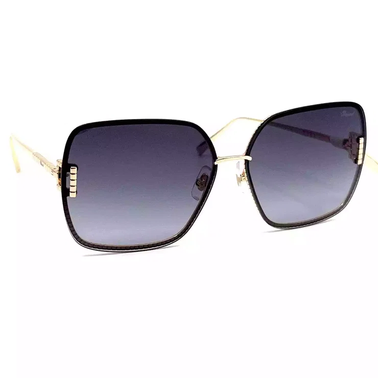 Chopard Women's Sunglass Gold Metal & Blue Gradient Lenses