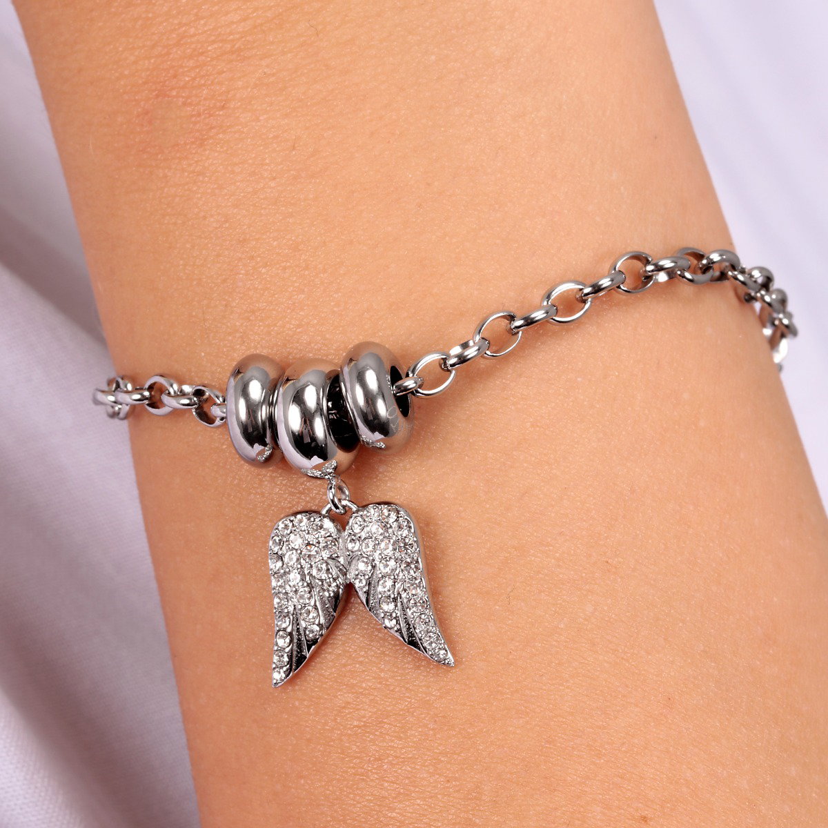 Morellato Silver Bracelet with Angel Wings Charm