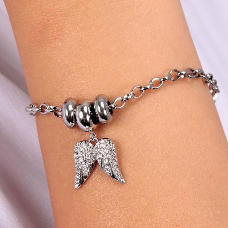 Morellato Silver Bracelet with Angel Wings Charm
