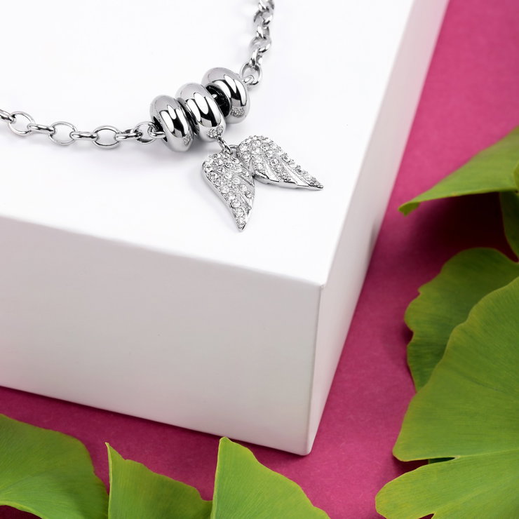 Morellato Silver Bracelet with Angel Wings Charm