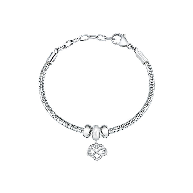 Morellato Drops Silver Bracelet with Heart Charm
