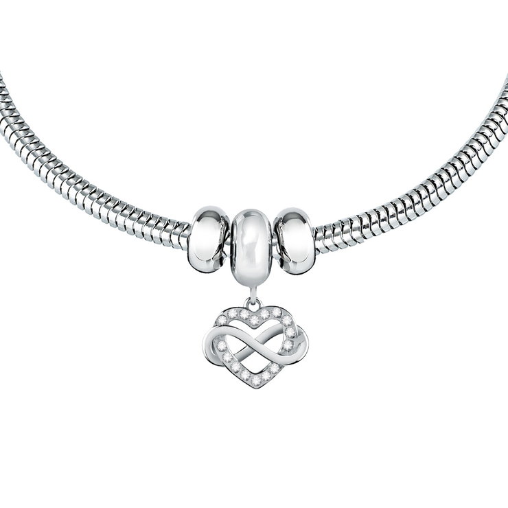 Morellato Drops Silver Bracelet with Heart Charm