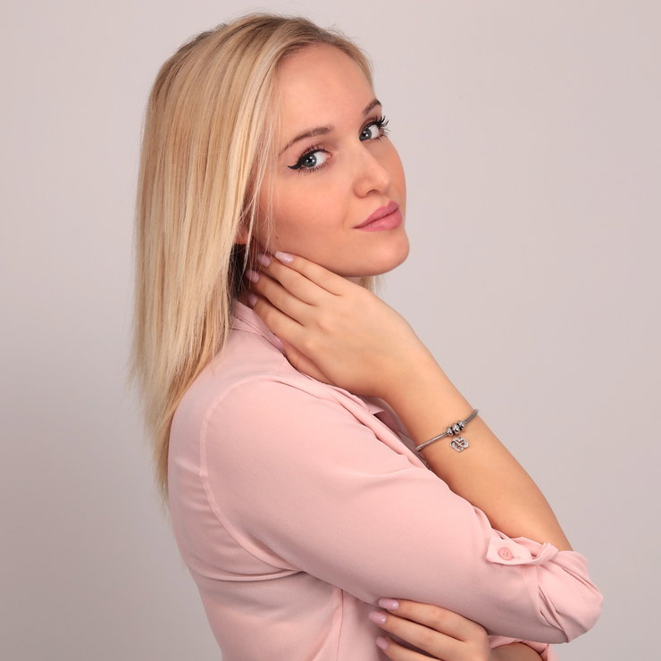 Morellato Drops Silver Bracelet with Heart Charm
