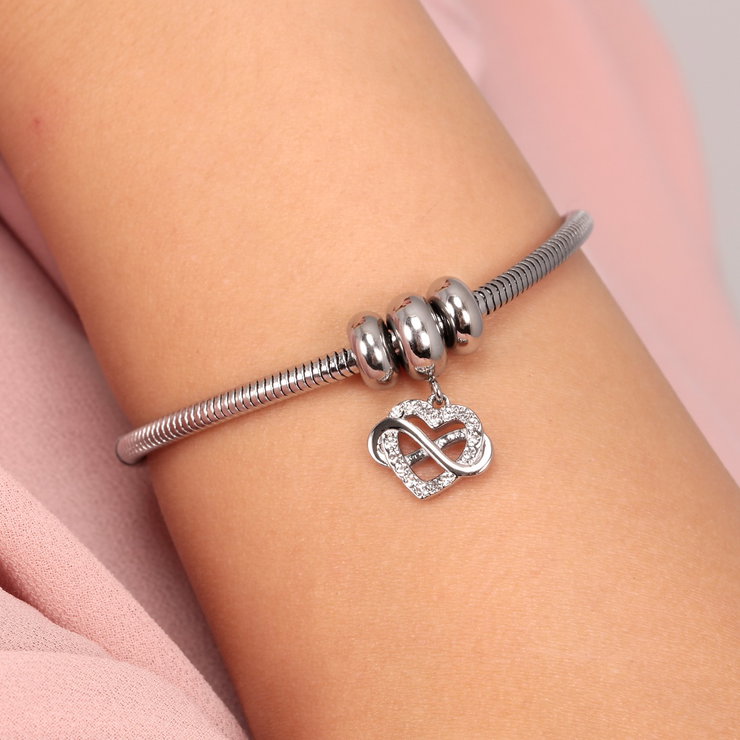 Morellato Drops Silver Bracelet with Heart Charm