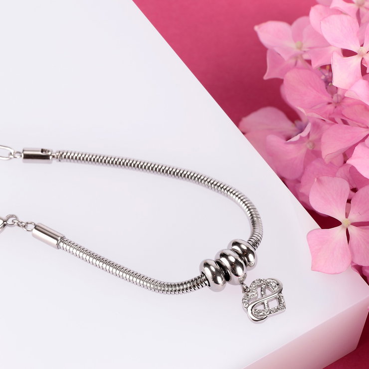 Morellato Drops Silver Bracelet with Heart Charm