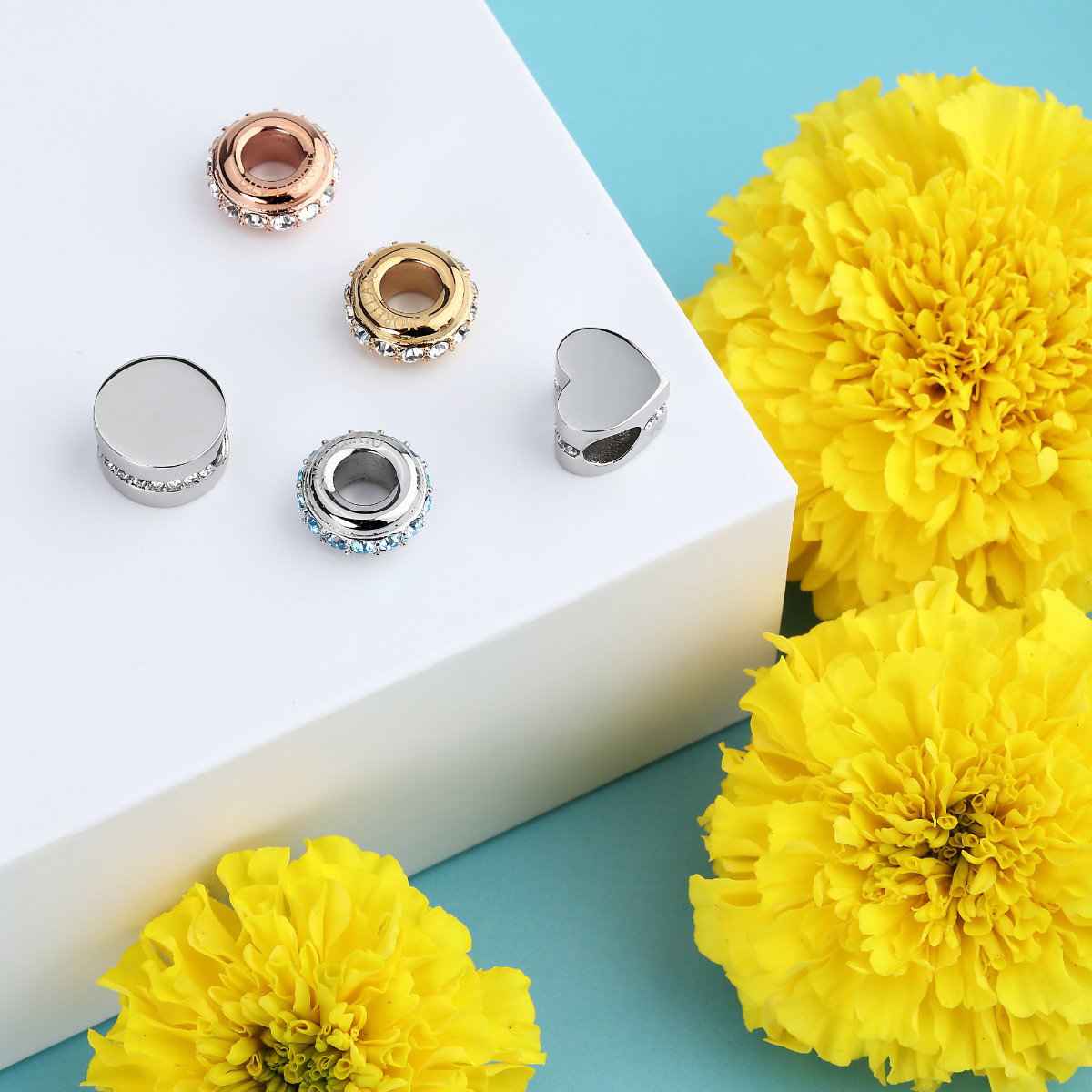 Morellato Drops Charms For Women Gold With Crystal 