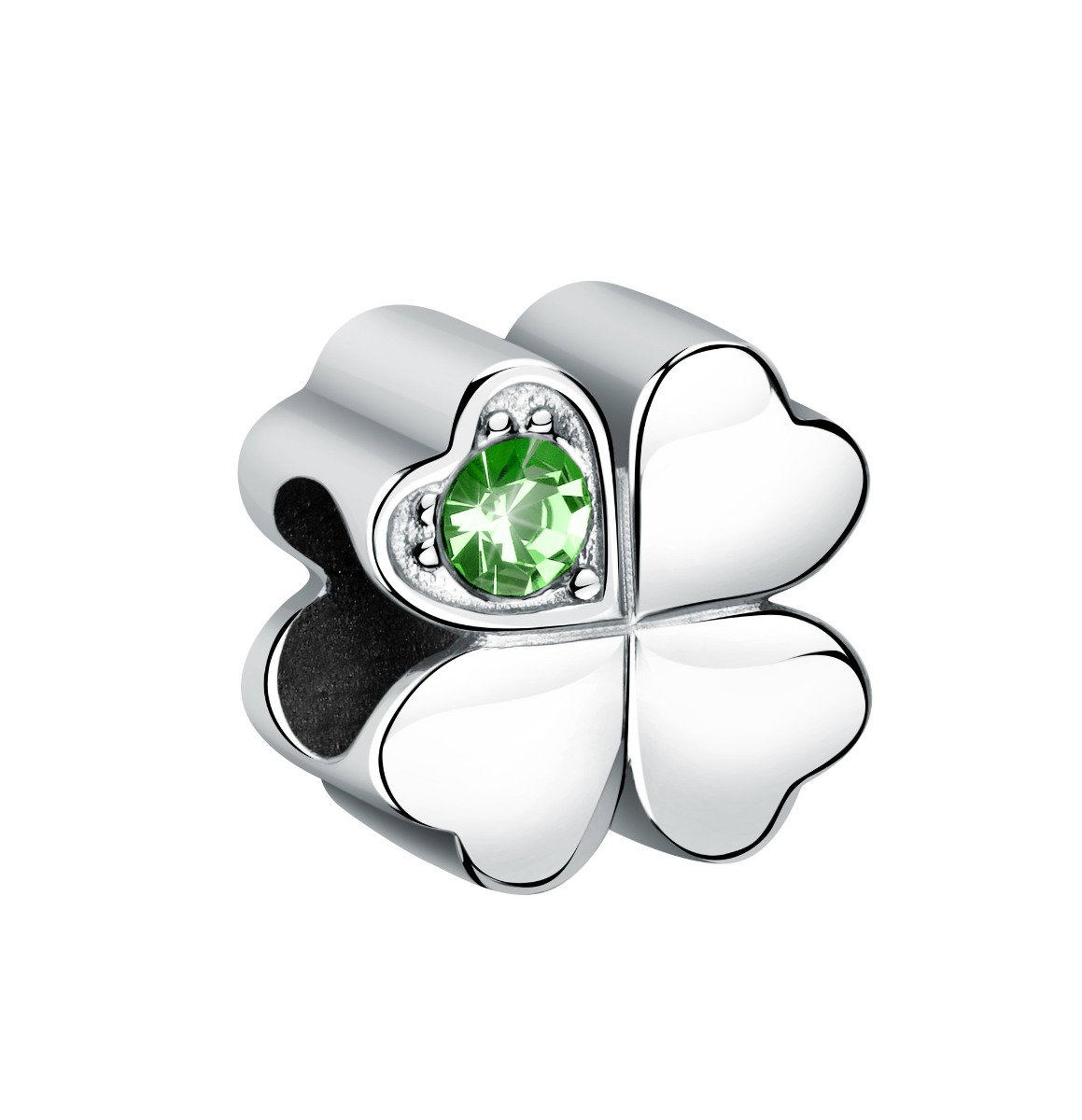 Morellato Drops Ladies Charms steel silver with green crystals