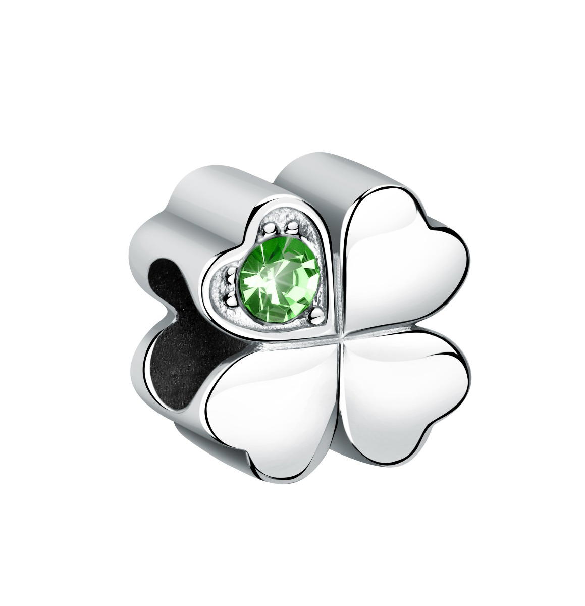 Morellato Drops Ladies Charms steel silver with green crystals