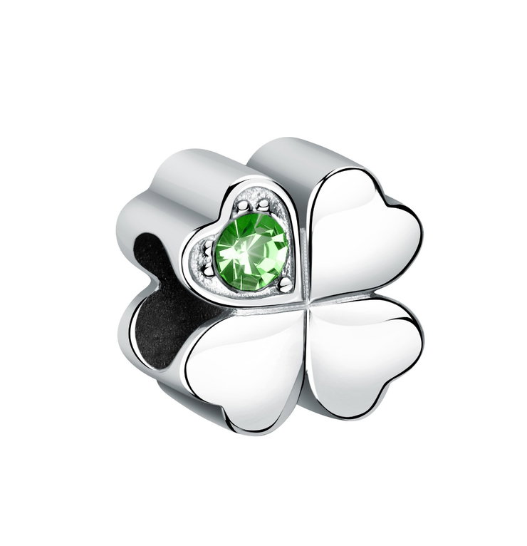 Morellato Drops Ladies Charms steel silver with green crystals