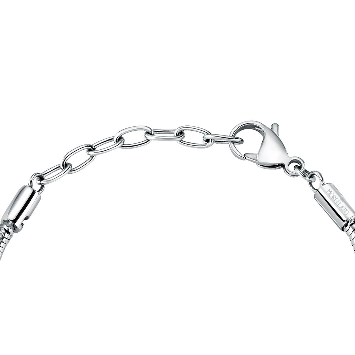 Morellato Drops Bangle Women Charms Steel Silver With Crystal