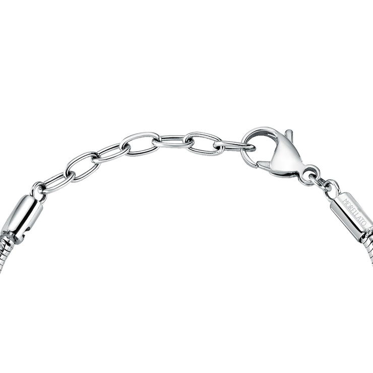 Morellato Drops Bangle Women Charms Steel Silver With Crystal