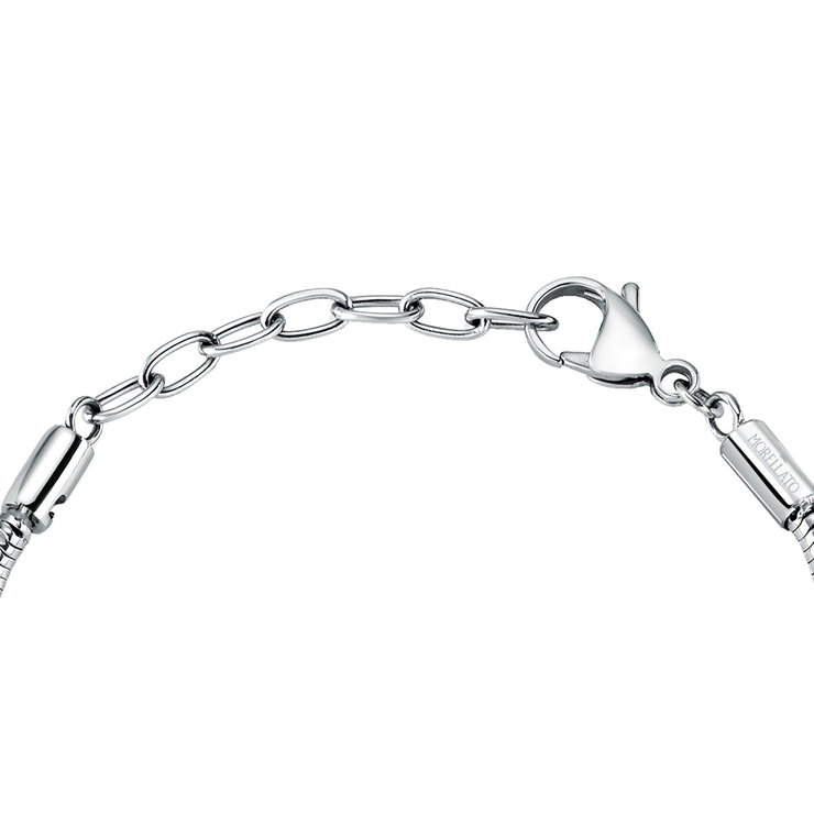 Morellato Drops Bangle Women Charms Steel Silver With Crystal