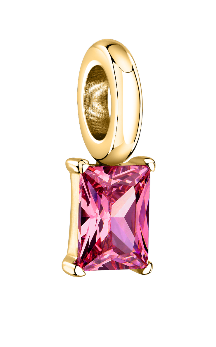 Morellato woman charm drops steel gold , Burgundy