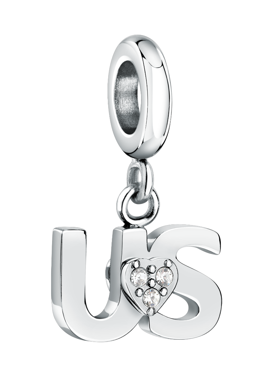 Morellato Heart woman charm steel silver with crystal
