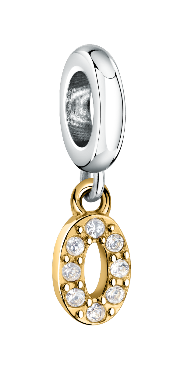 Morellato charm number zero for woman silver , Gold