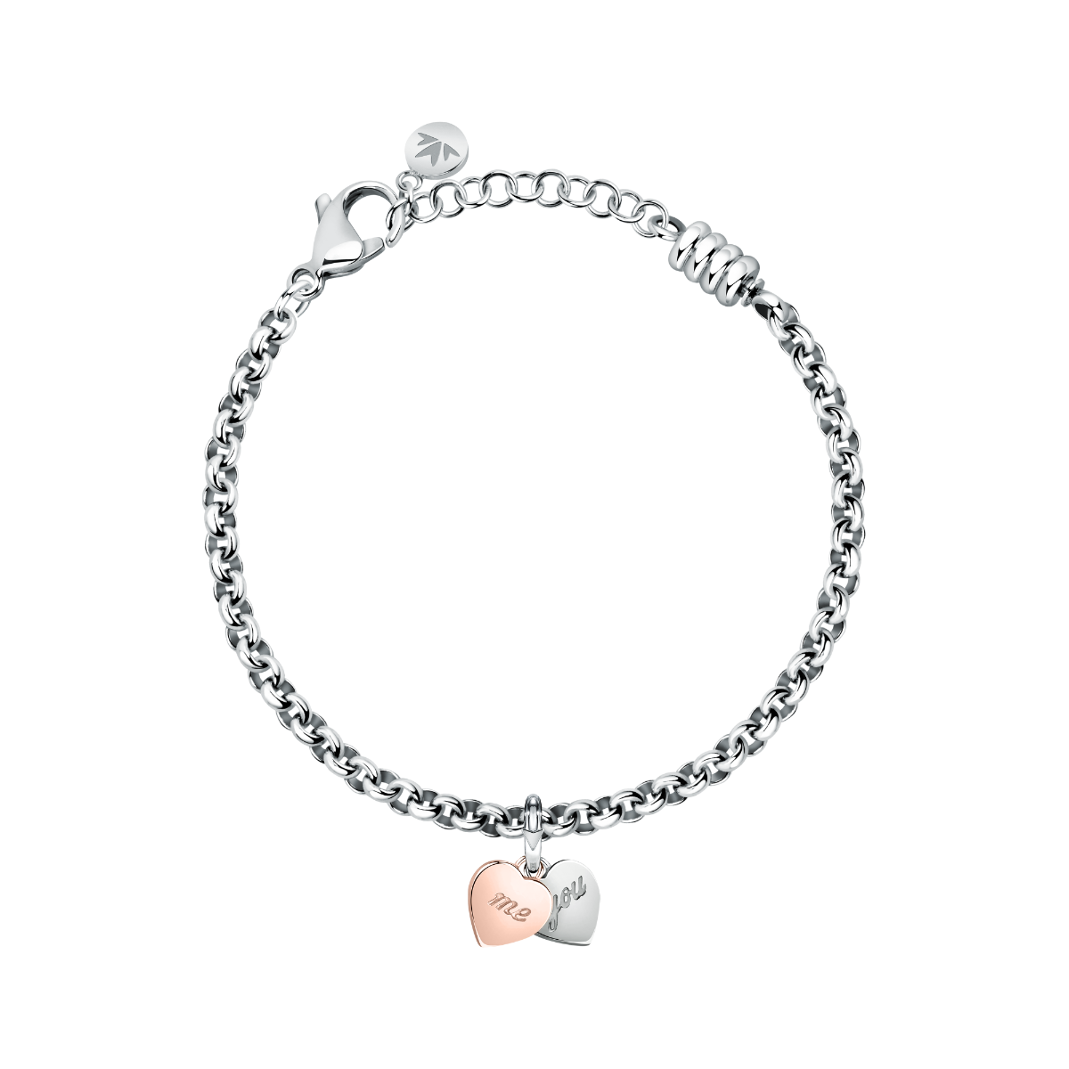 Morellato women bracelet steel silver with rose gold