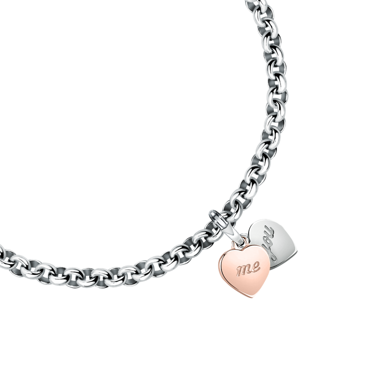 Morellato women bracelet steel silver with rose gold