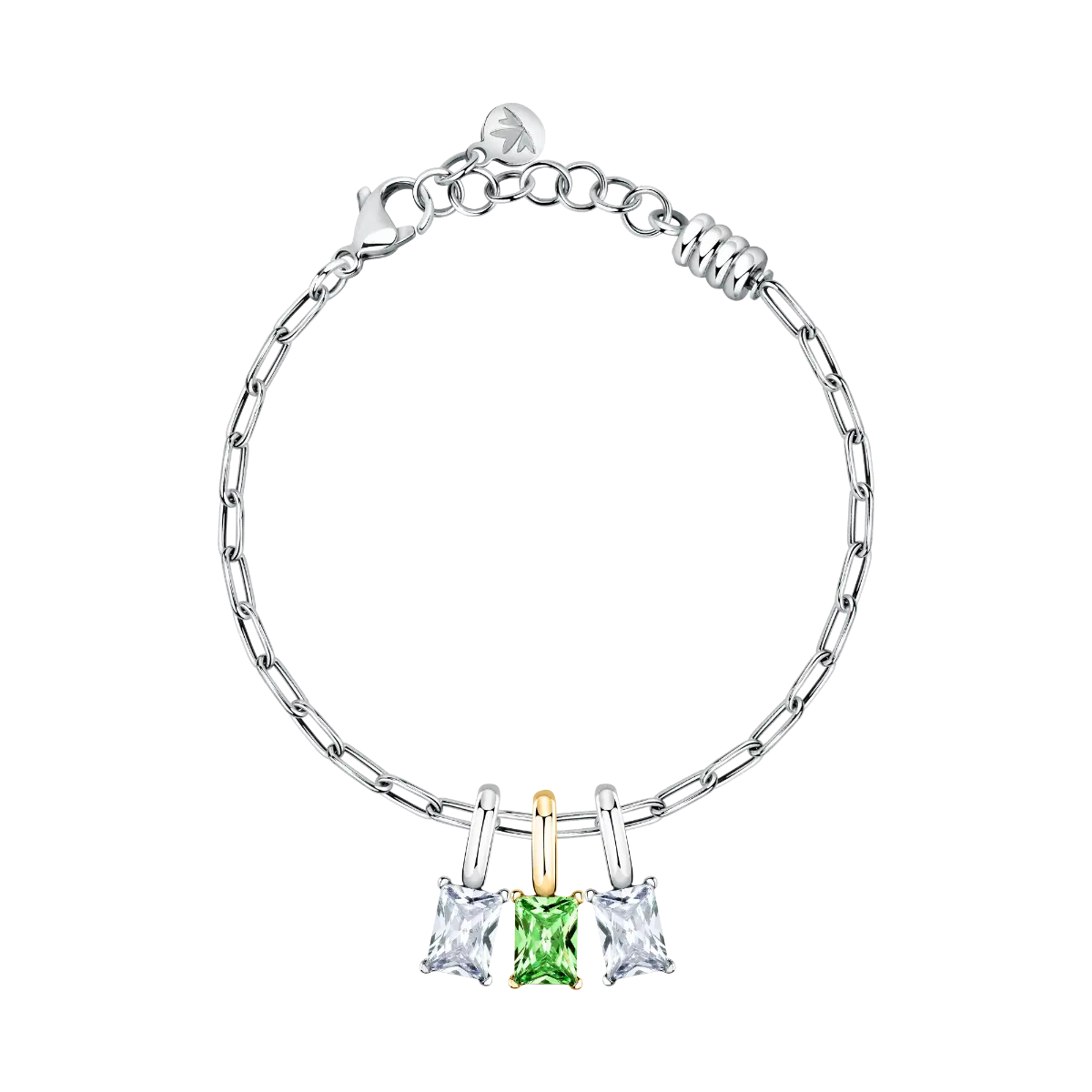 Morellato women bracelet silver with green crystal