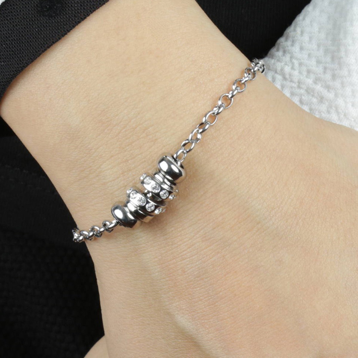 Morellato Silver Bracelet with Crystal Beads for Women