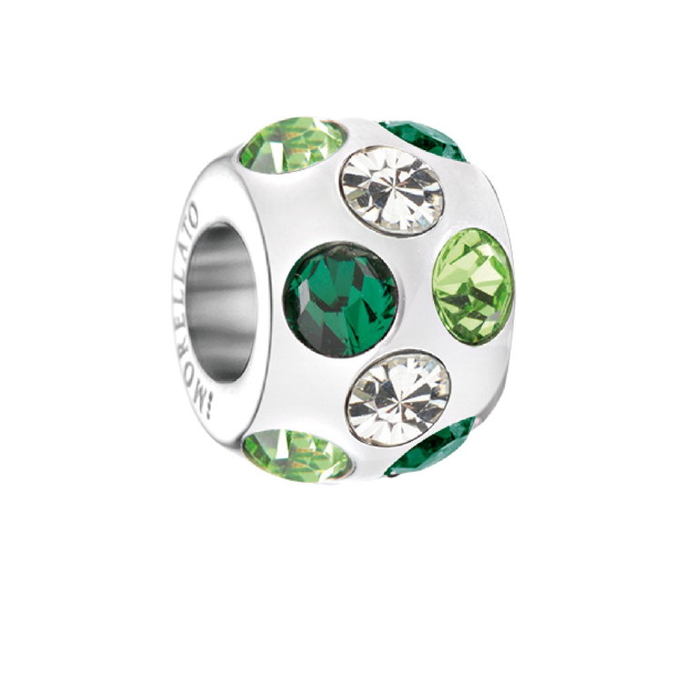 Morellato Drops Charms For Women Silver , Green