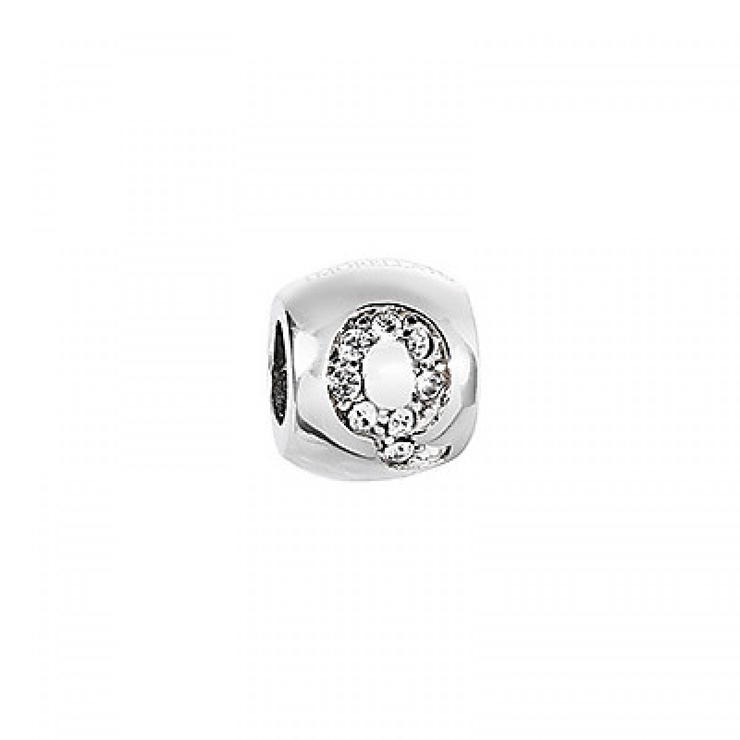 Morellato Drops Q WHITE CRYSTAL Charms For Women Silver