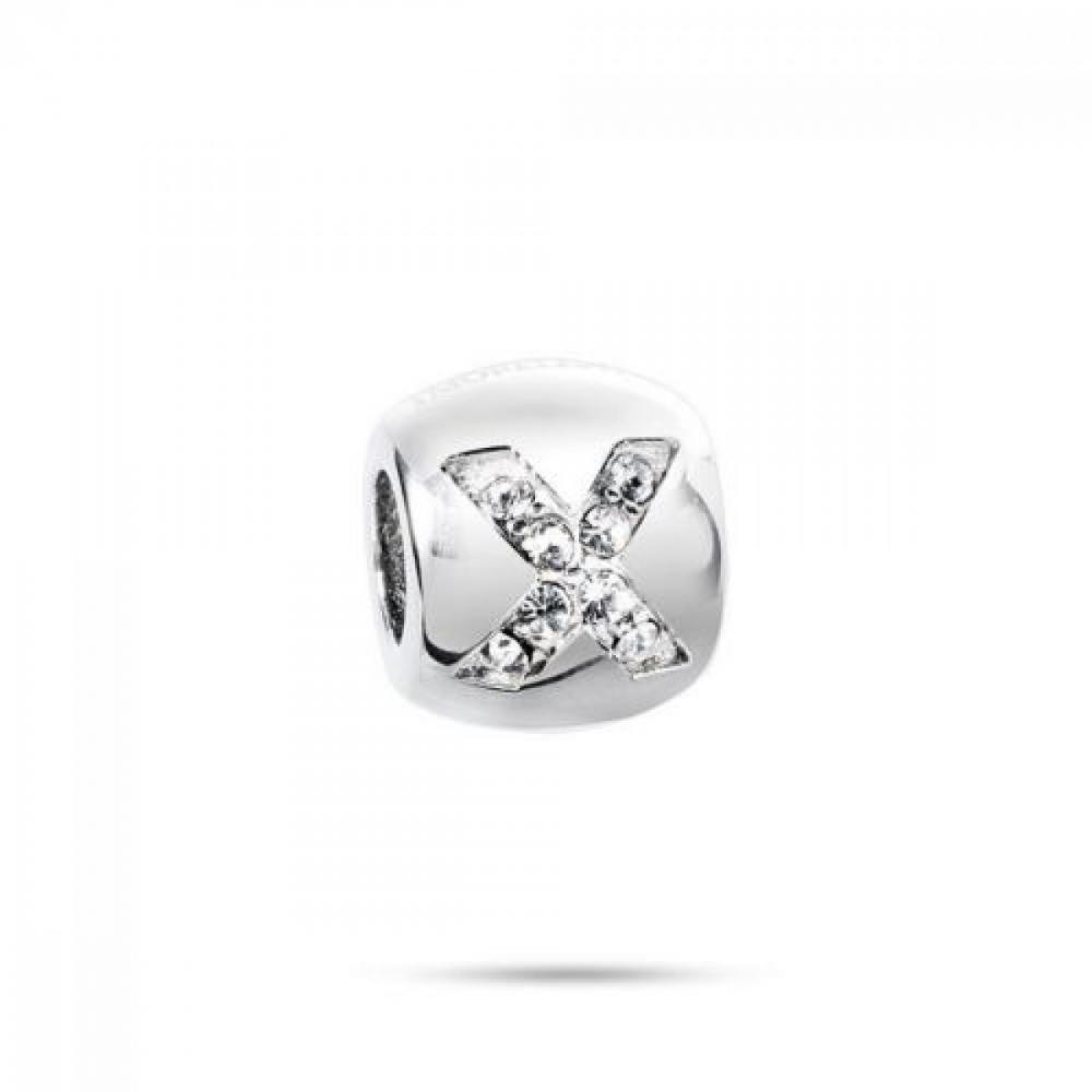 Morellato Drops X WHITE CRYSTAL Charms For Women Silver
