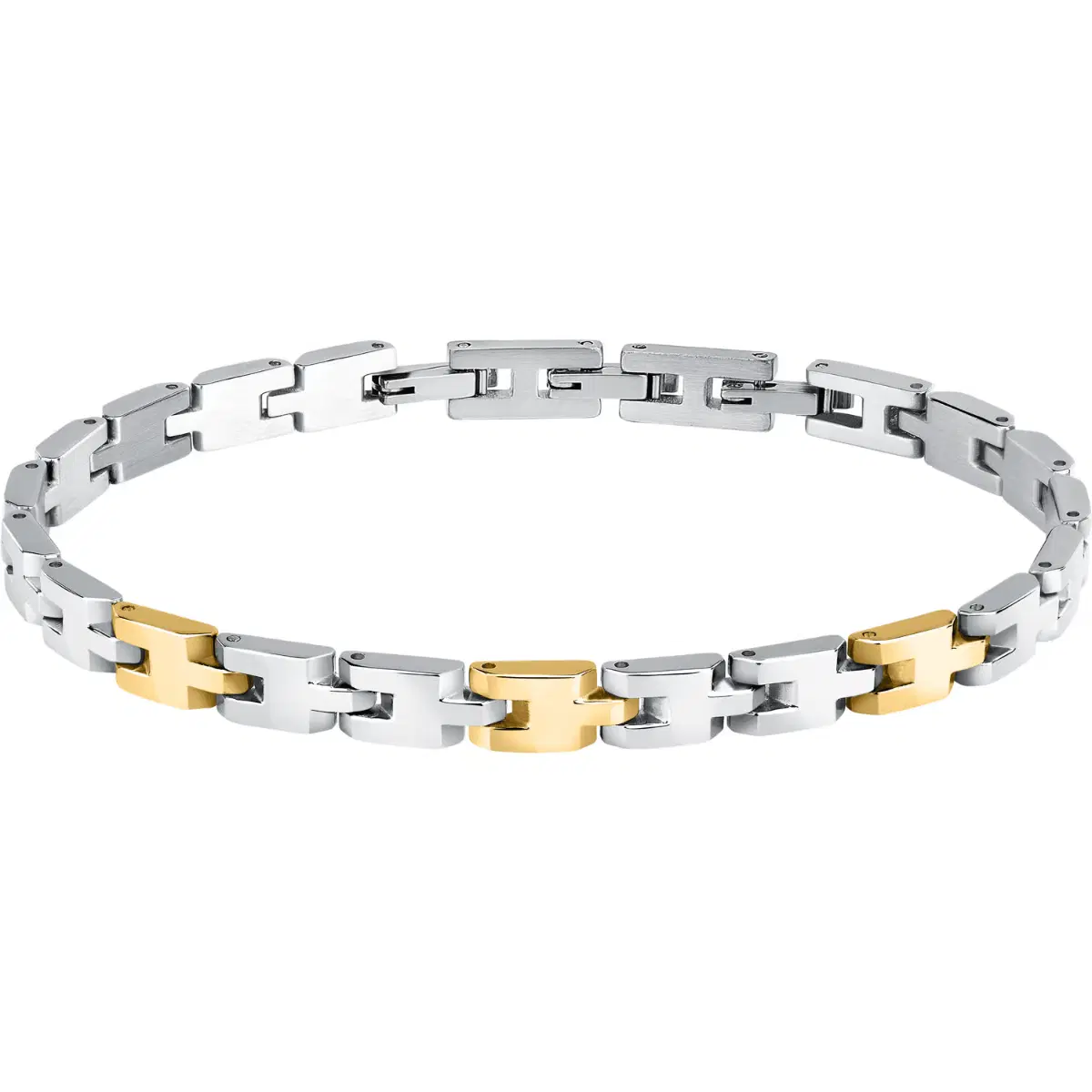 Sector BASIC gent bracelet steel silver with gold size 19+3CM