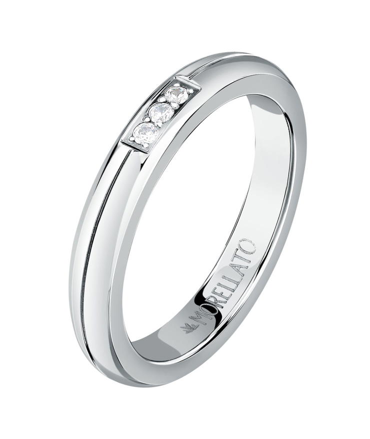 Morellato LOVE ladies ring steel silver with crystal size 12