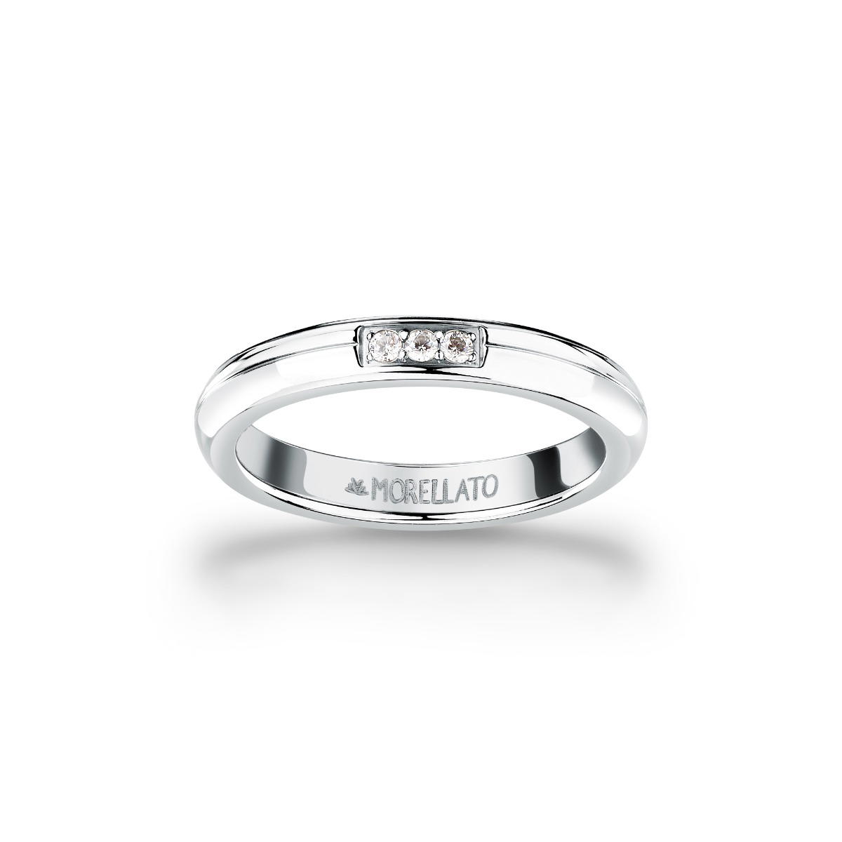 Morellato LOVE ladies ring steel silver with crystal size 12