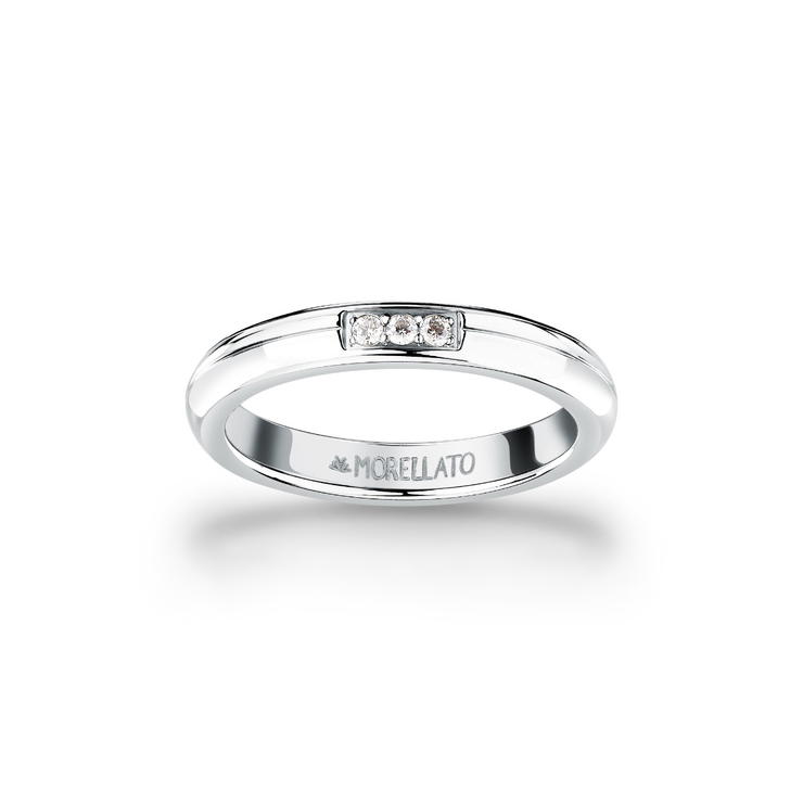 Morellato LOVE ladies ring steel silver with crystal size 12