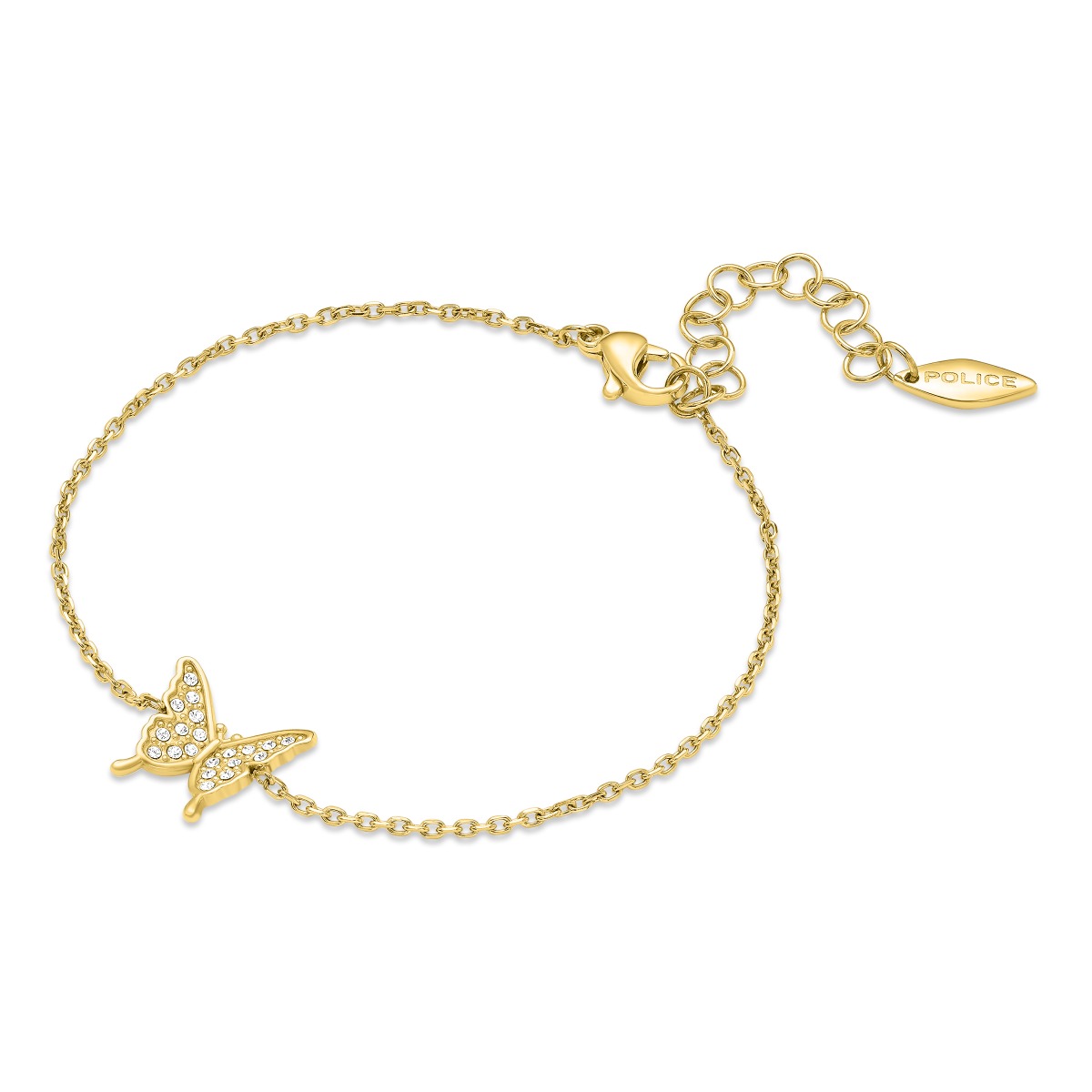 Police SPIRIT Ladies Bracelet Gold Plated Butterfly 