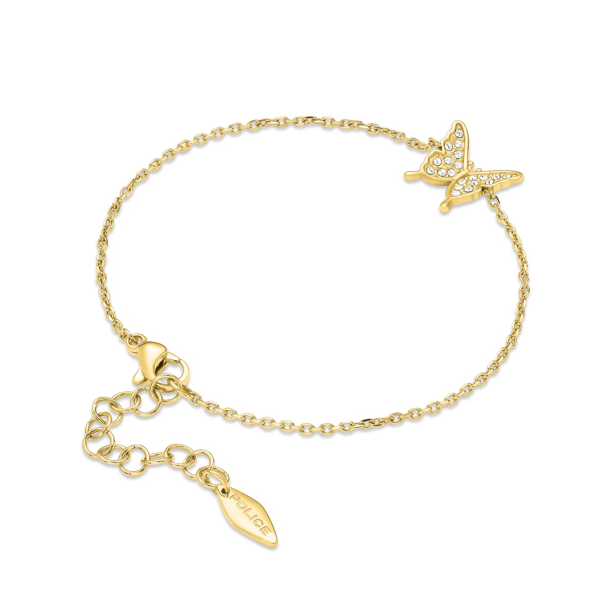 Police SPIRIT Ladies Bracelet Gold Plated Butterfly 