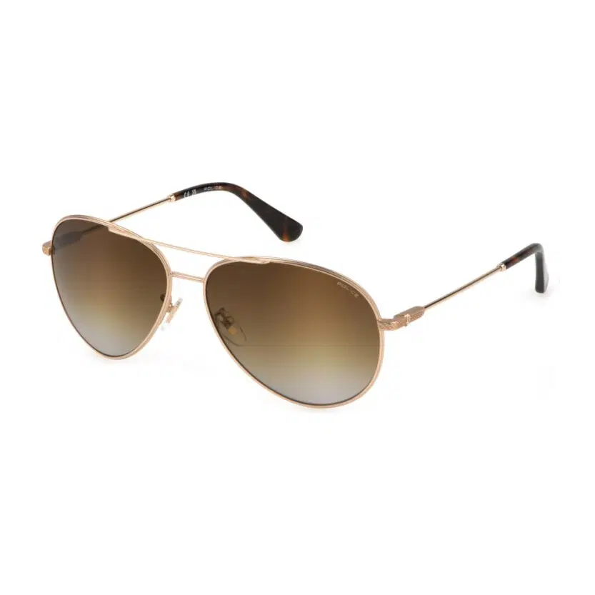 Police Men's Aviator Sunglasses – Gold Frame