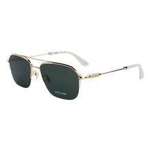 Police Men's Sunglasses – Gold Frame with Green Lenses