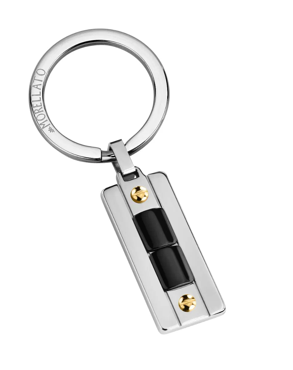 Morellato gent keyring steel silver , Black