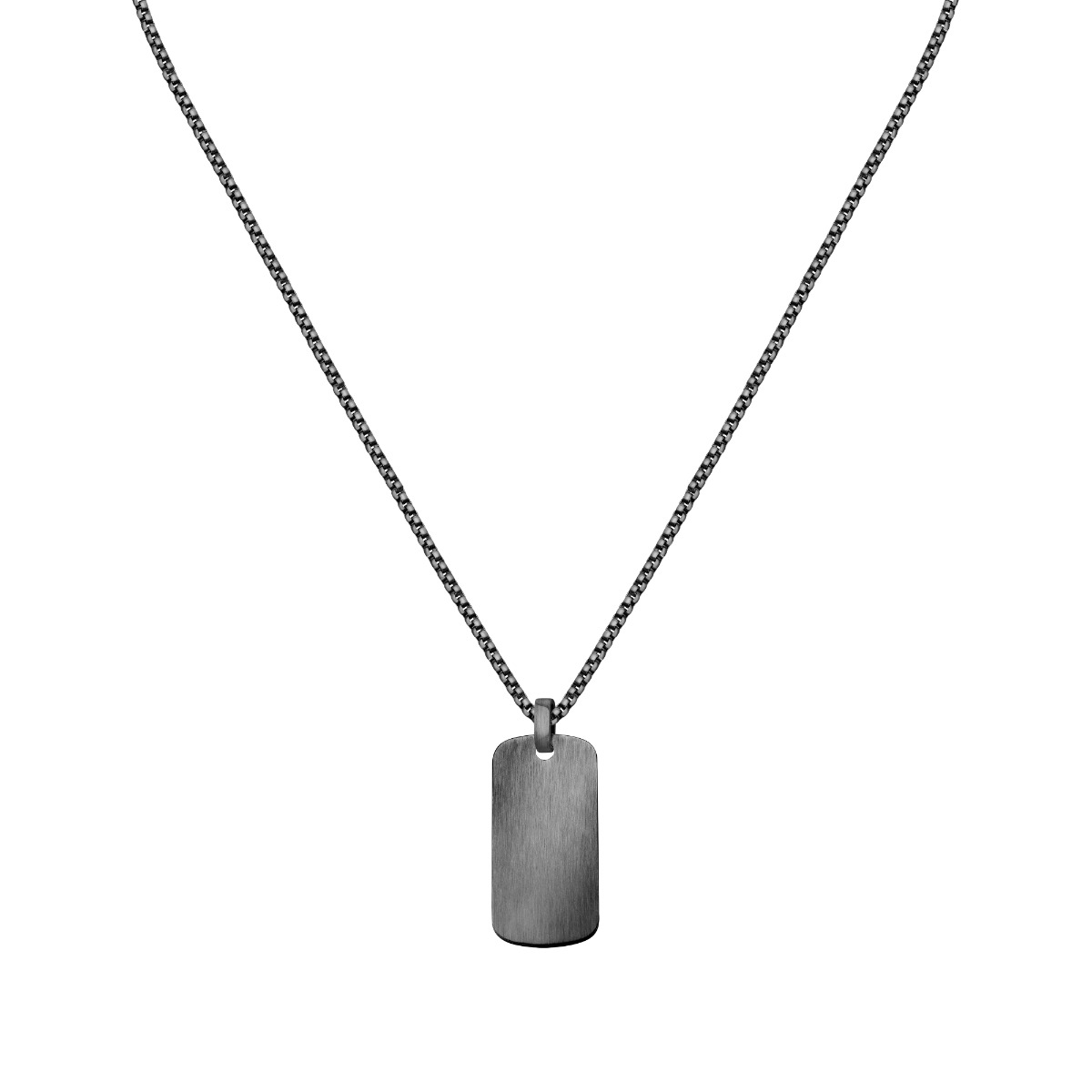 Sector Basic Necklace For Men Stainless Steel , Black